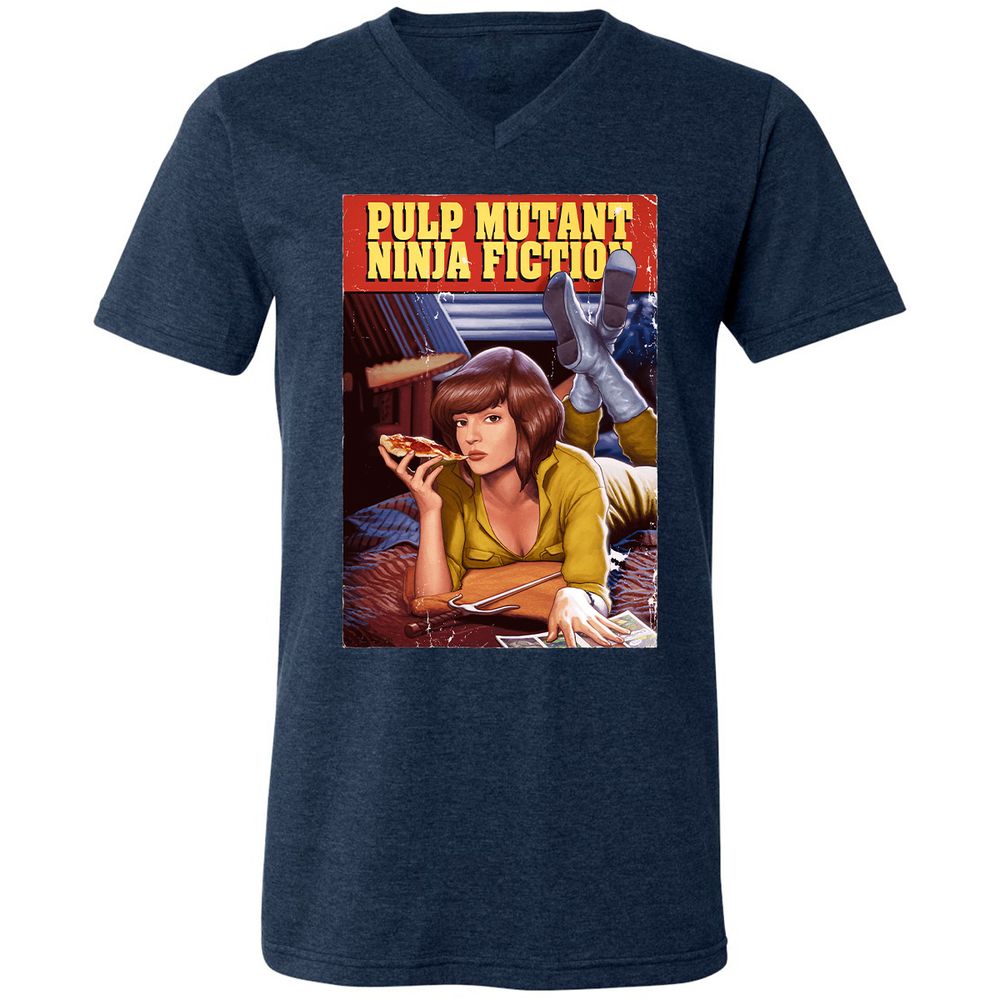 Unisex V-Neck T-Shirt - T3YBCC1N - Heather Navy - 15