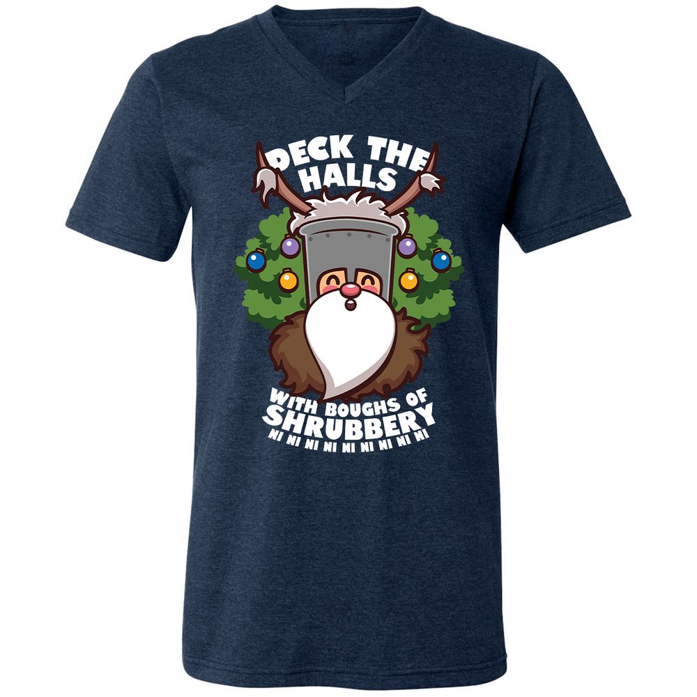 Unisex V-Neck T-Shirt - VH6CRDFF - Heather Navy - 15