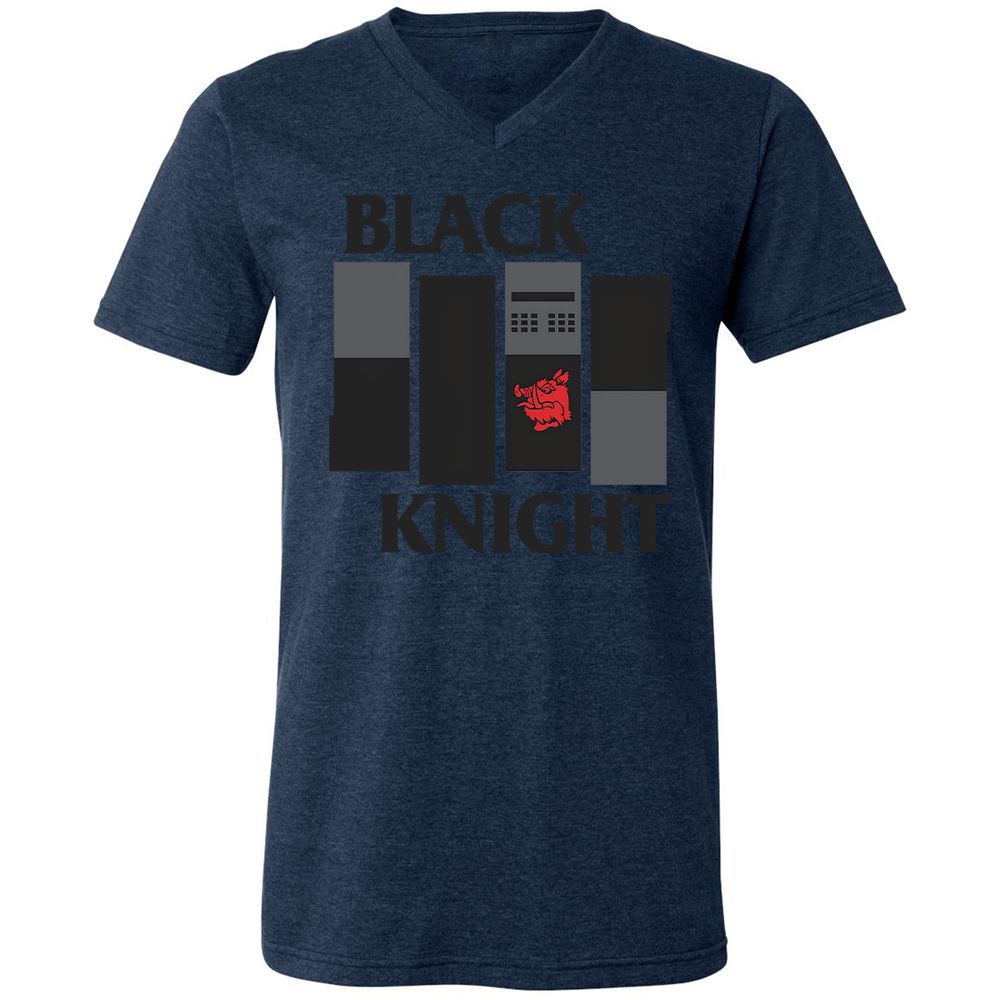 Unisex V-Neck T-Shirt - U84RCR2P - Heather Navy - 15