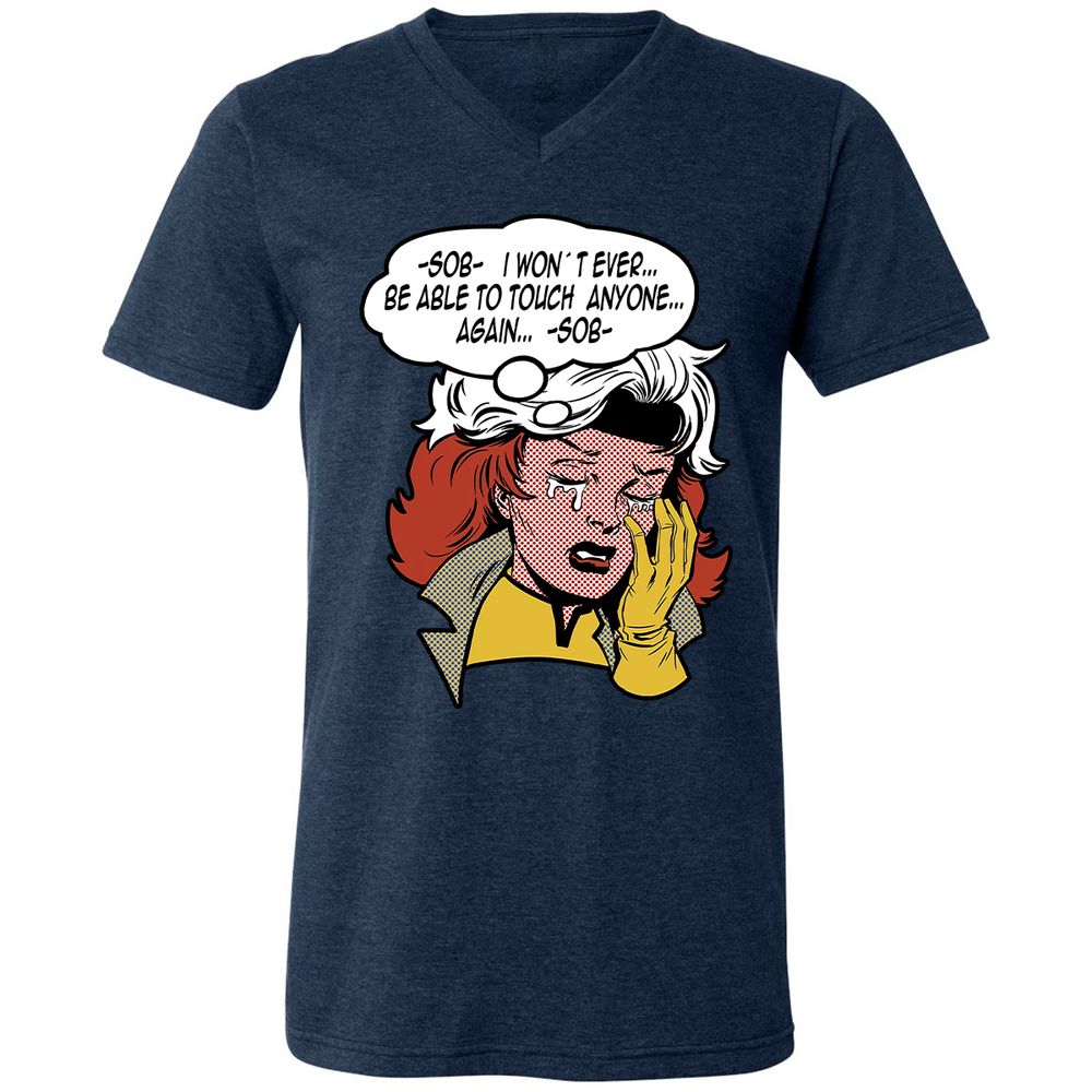 Unisex V-Neck T-Shirt - MJAXLCXC - Heather Navy - 15