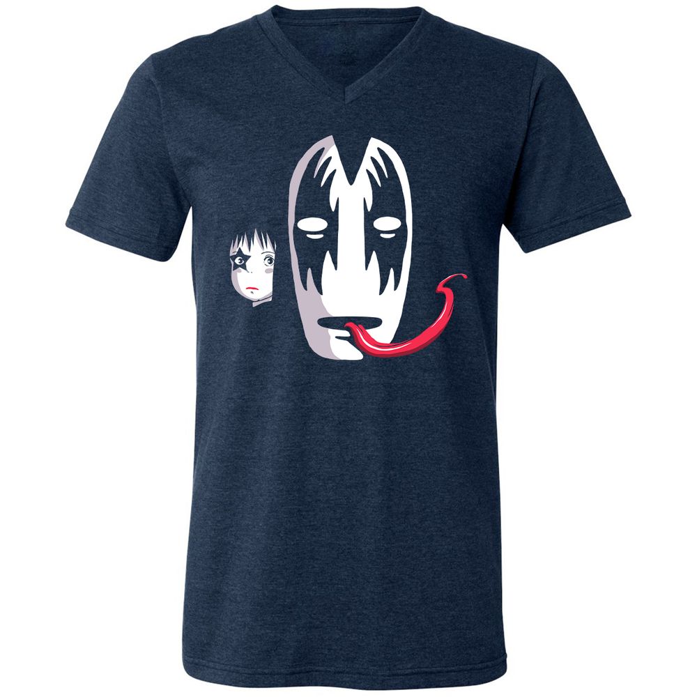 Unisex V-Neck T-Shirt - MSY57BFP - Heather Navy - 15