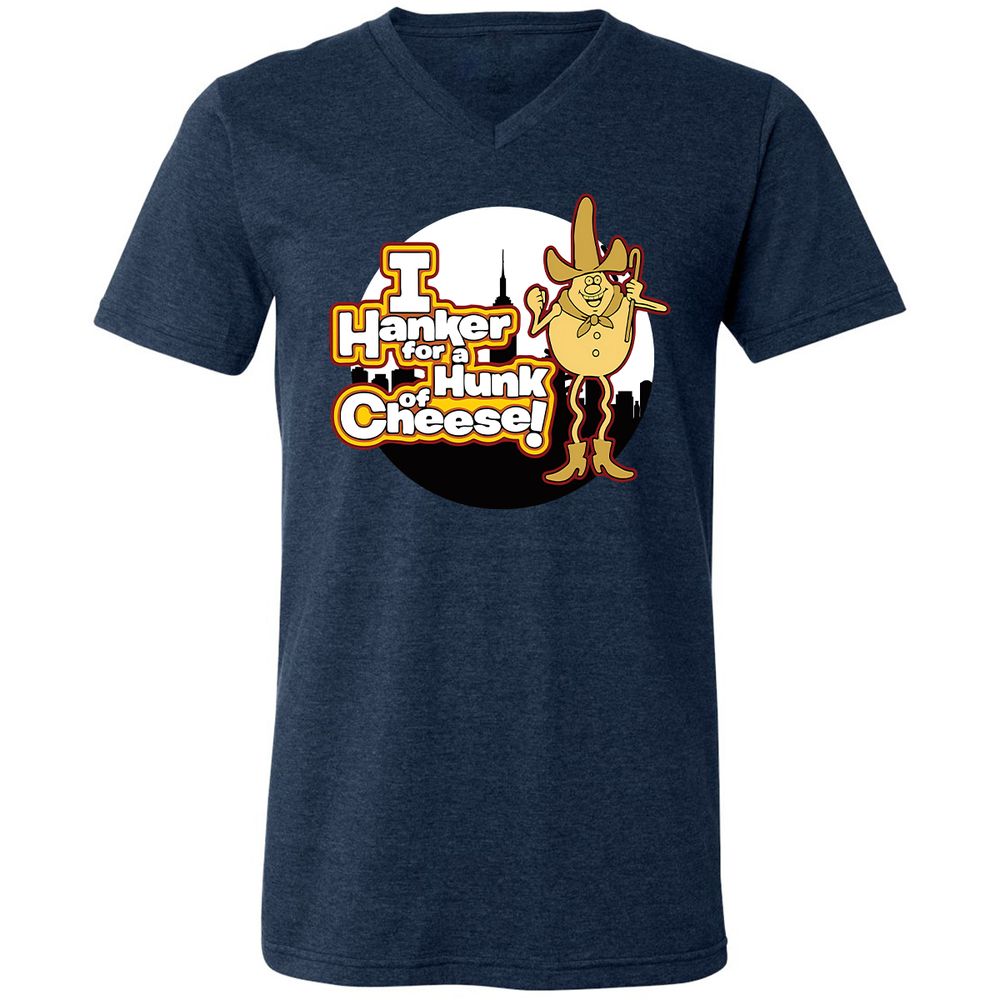 Unisex V-Neck T-Shirt - FJUKZBV6 - Heather Navy - 15