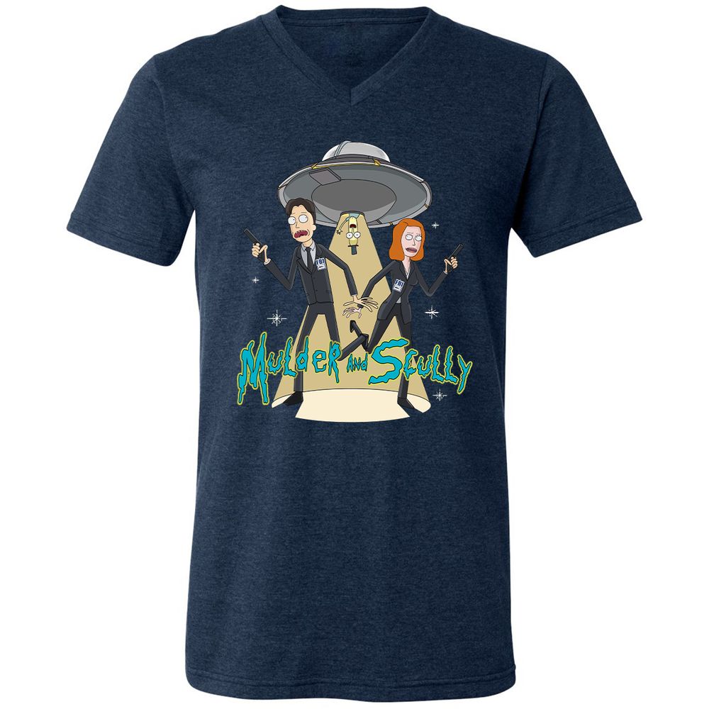 Unisex V-Neck T-Shirt - UBGAG5X2 - Heather Navy - 15