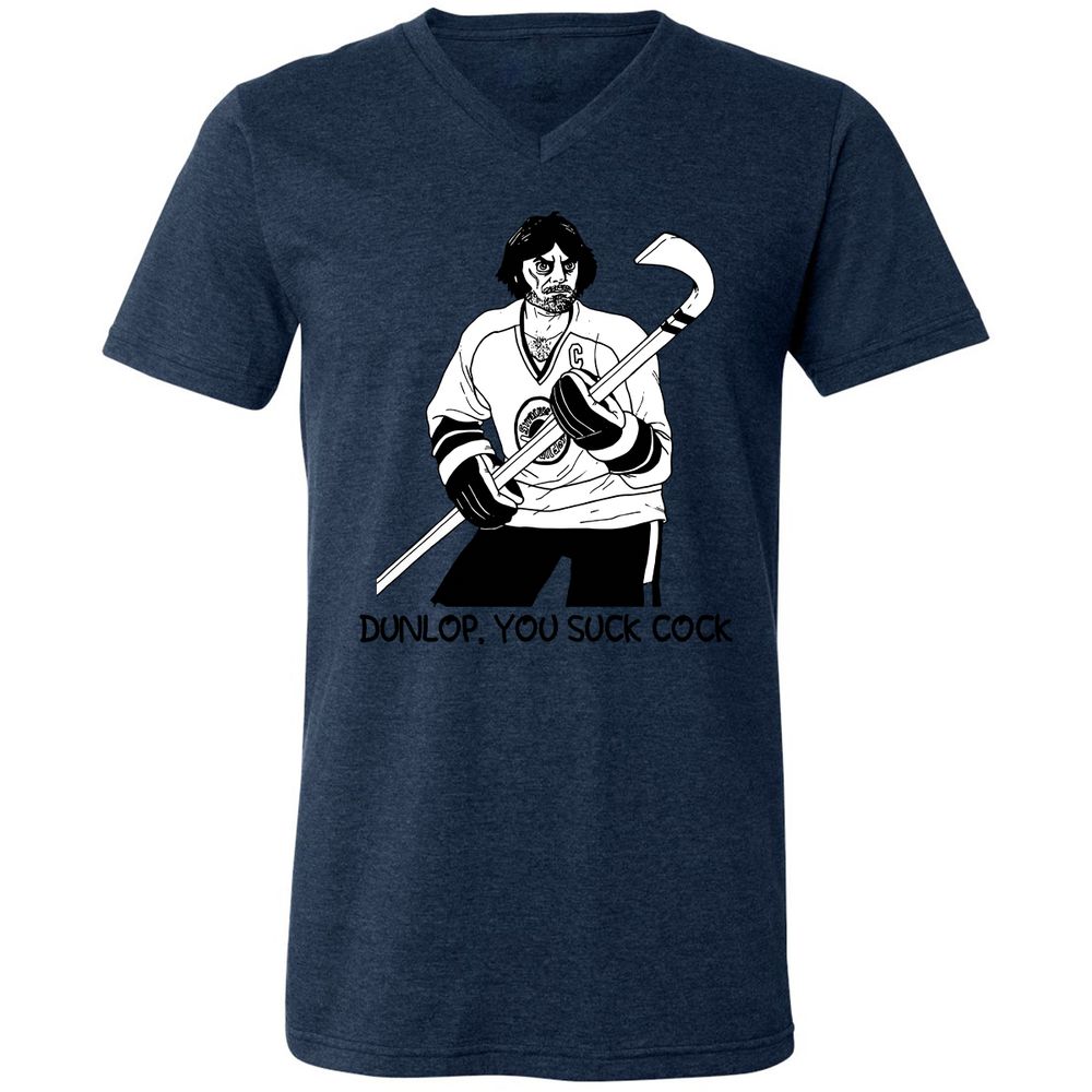 Unisex V-Neck T-Shirt - 9N6CDA4T - Heather Navy - 15