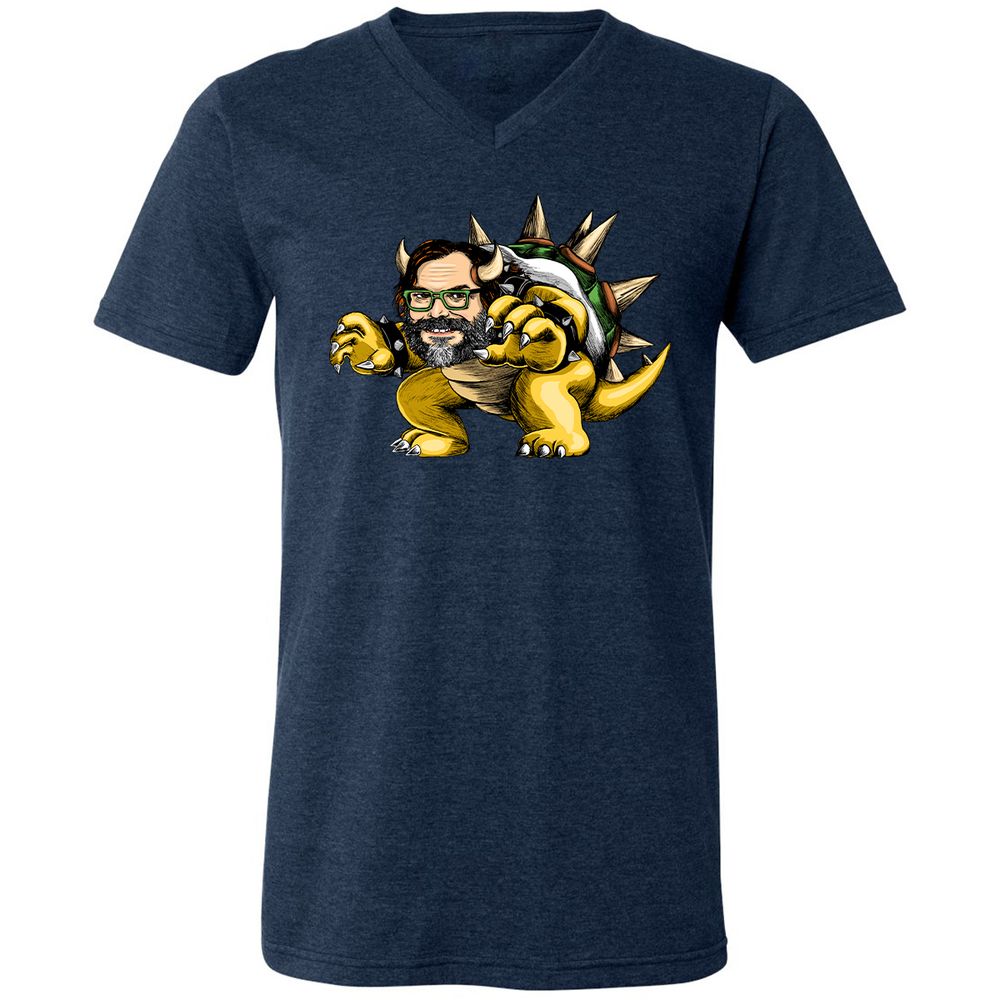 Unisex V-Neck T-Shirt - 91A1ZFXP - Heather Navy - 15