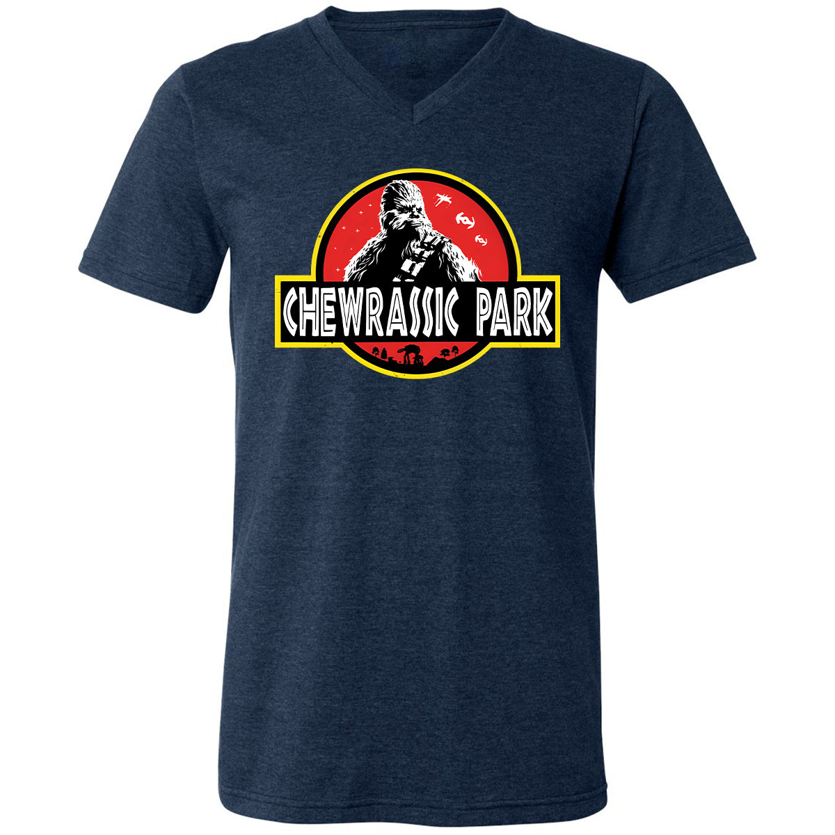 Unisex V-Neck T-Shirt - SQB3SM22 - Heather Navy - 15