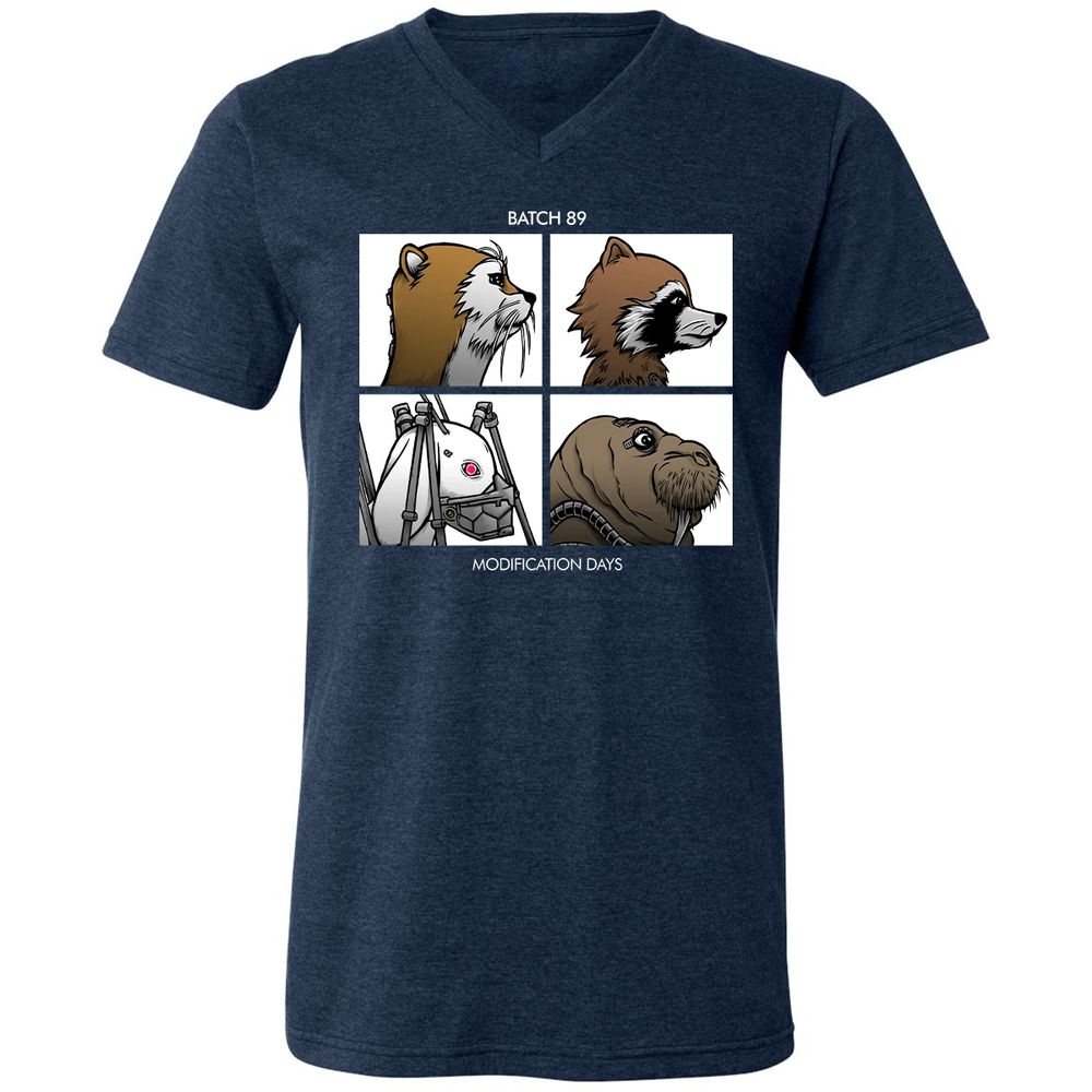 Unisex V-Neck T-Shirt - Z35HQ3ZJ - Heather Navy - 15