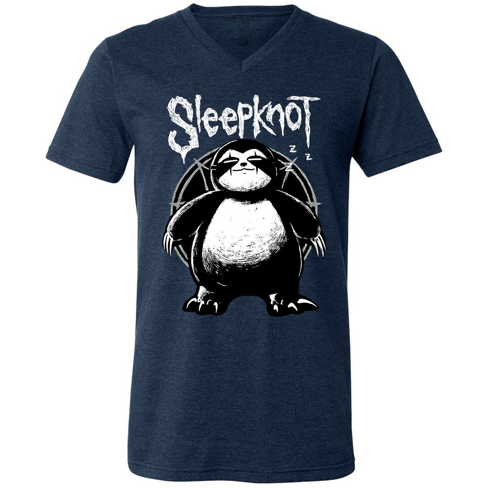 Unisex V-Neck T-Shirt - 6S35ZWNN - Heather Navy - 15