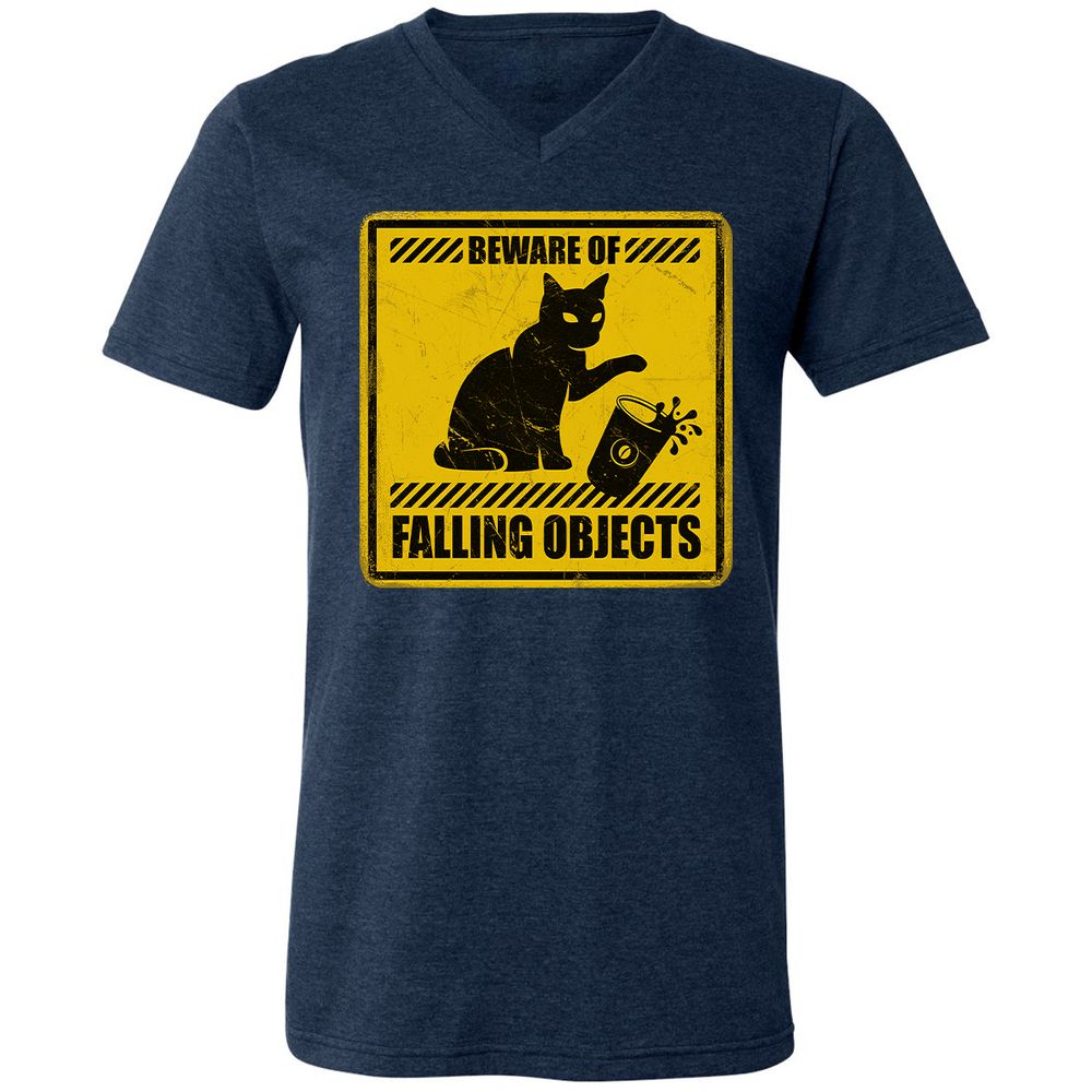 Unisex V-Neck T-Shirt - RV85QVSU - Heather Navy - 15