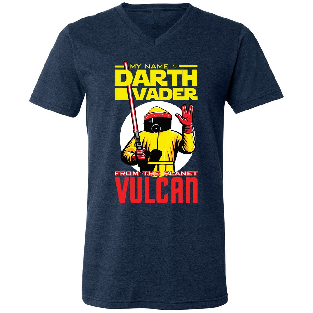 Unisex V-Neck T-Shirt - Q51AMG5G - Heather Navy - 15