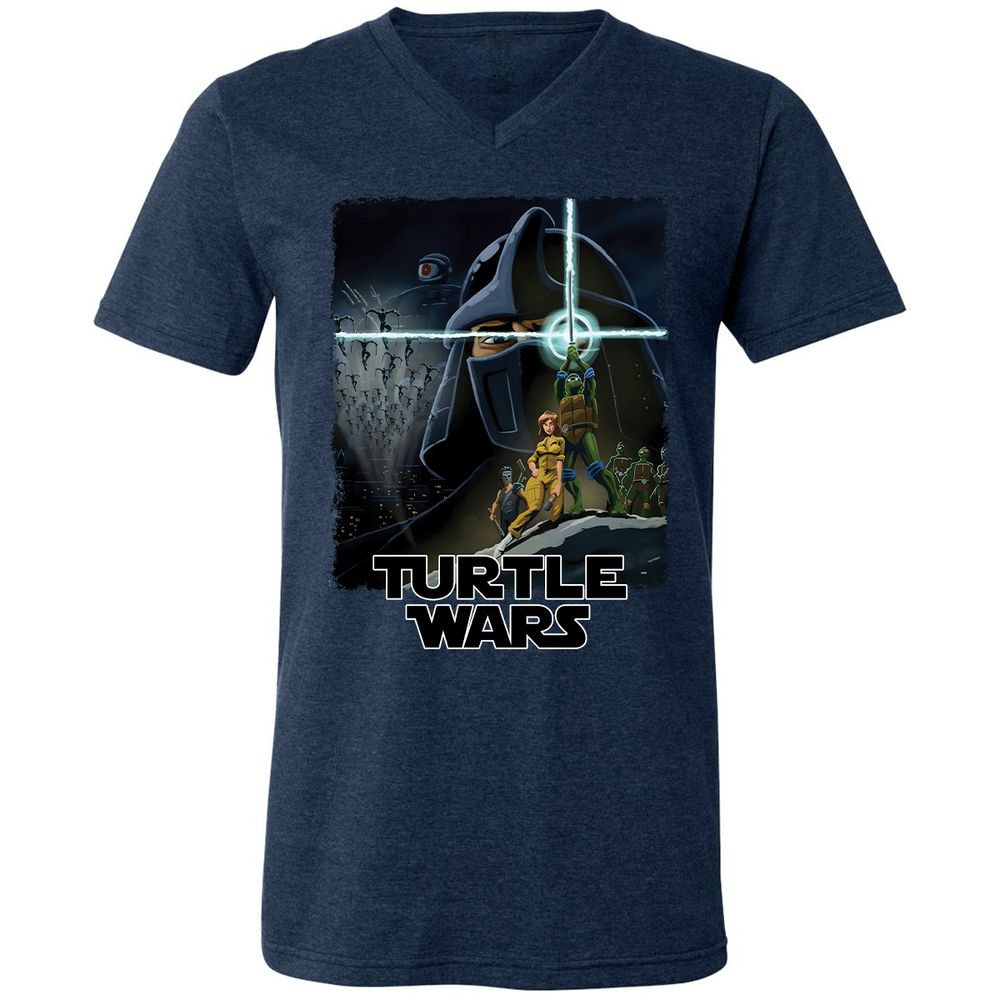 Unisex V-Neck T-Shirt - 7TR9XD6Q - Heather Navy - 15