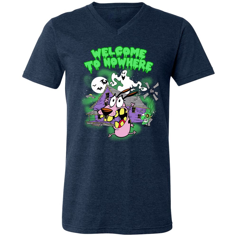 Unisex V-Neck T-Shirt - 3RLZRZQK - Heather Navy - 15