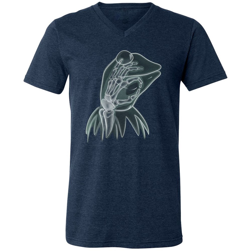 Unisex V-Neck T-Shirt - Z2Z55139 - Heather Navy - 15