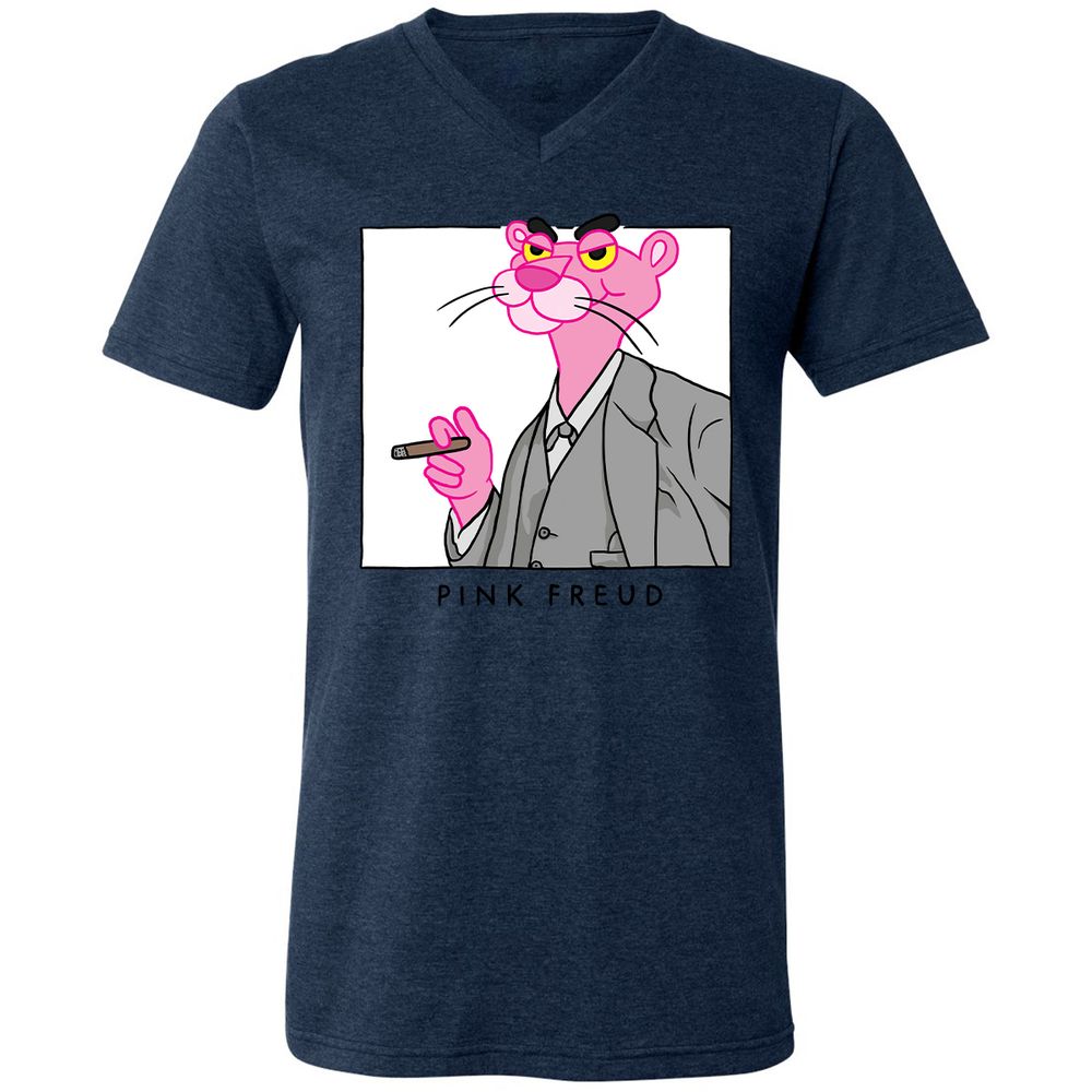 Unisex V-Neck T-Shirt - UR36NS3W - Heather Navy - 15