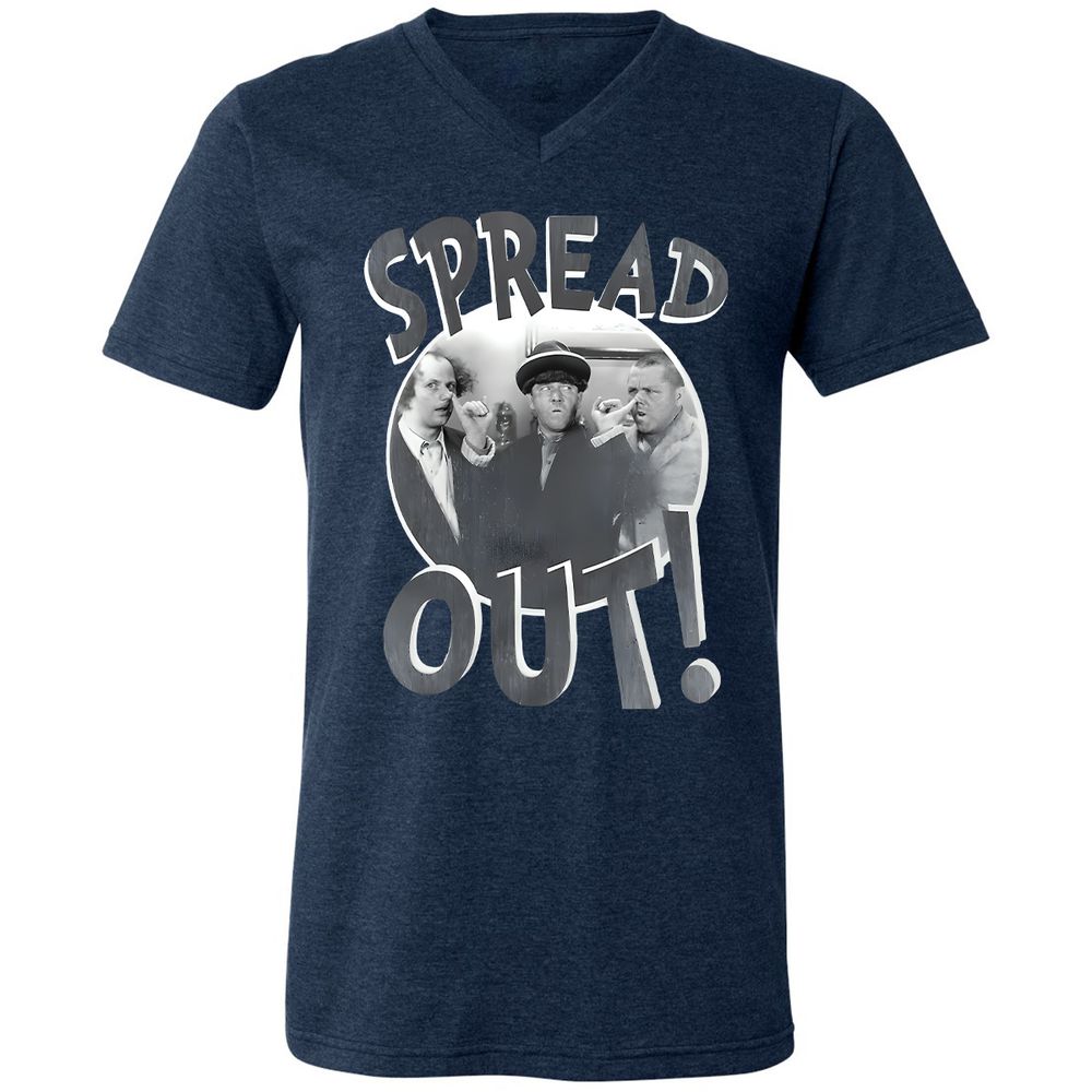 Unisex V-Neck T-Shirt - AN5QSR1Z - Heather Navy - 15