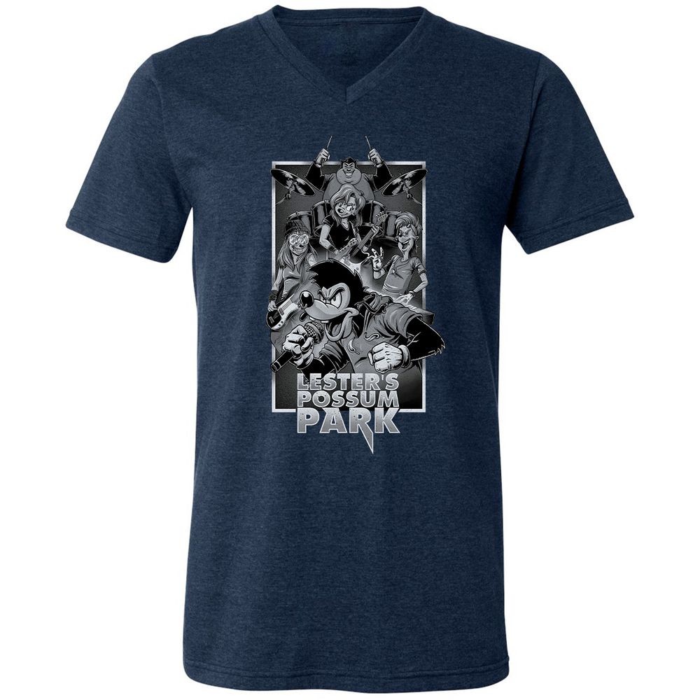 Unisex V-Neck T-Shirt - 76ZX1DL2 - Heather Navy - 15