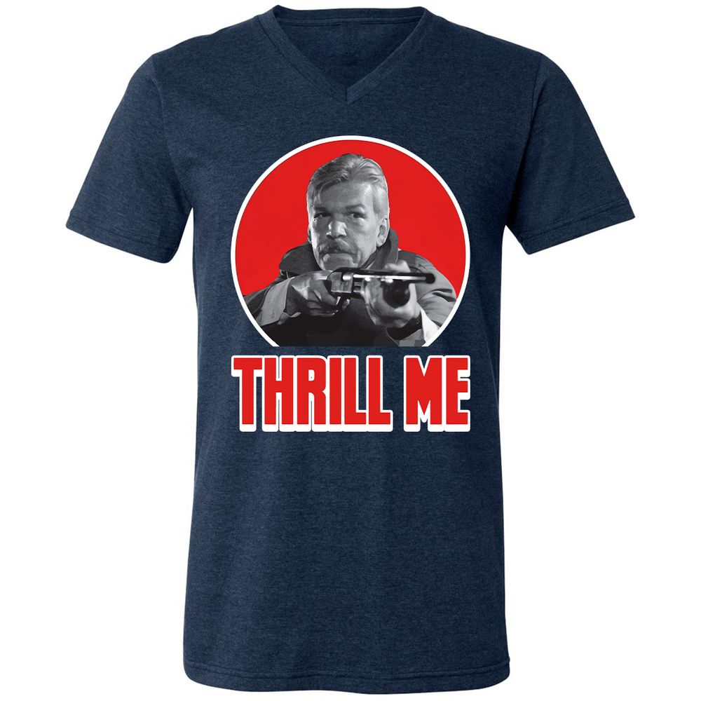 Unisex V-Neck T-Shirt - XF8V3MD1 - Heather Navy - 15