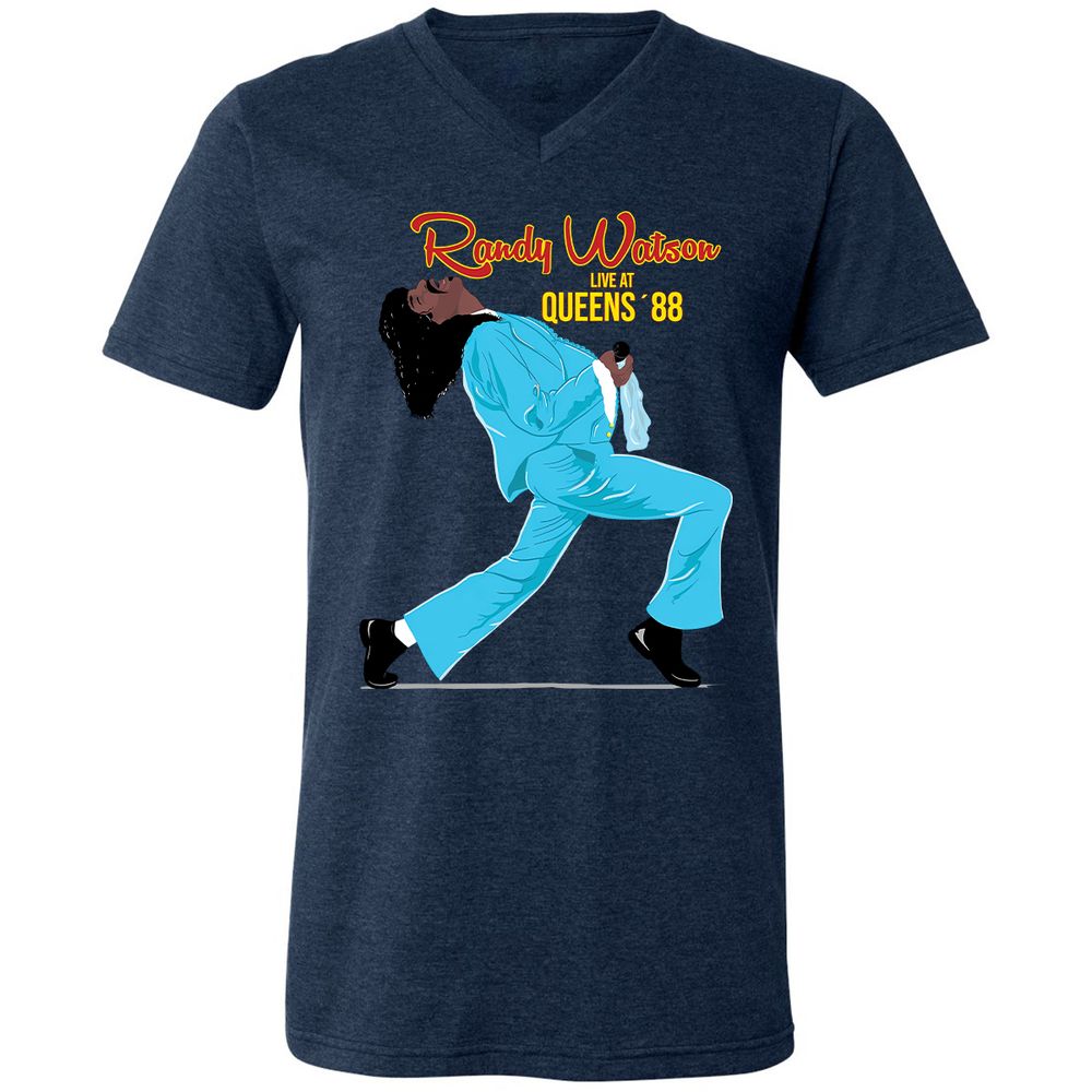 Unisex V-Neck T-Shirt - H32T7AGP - Heather Navy - 15