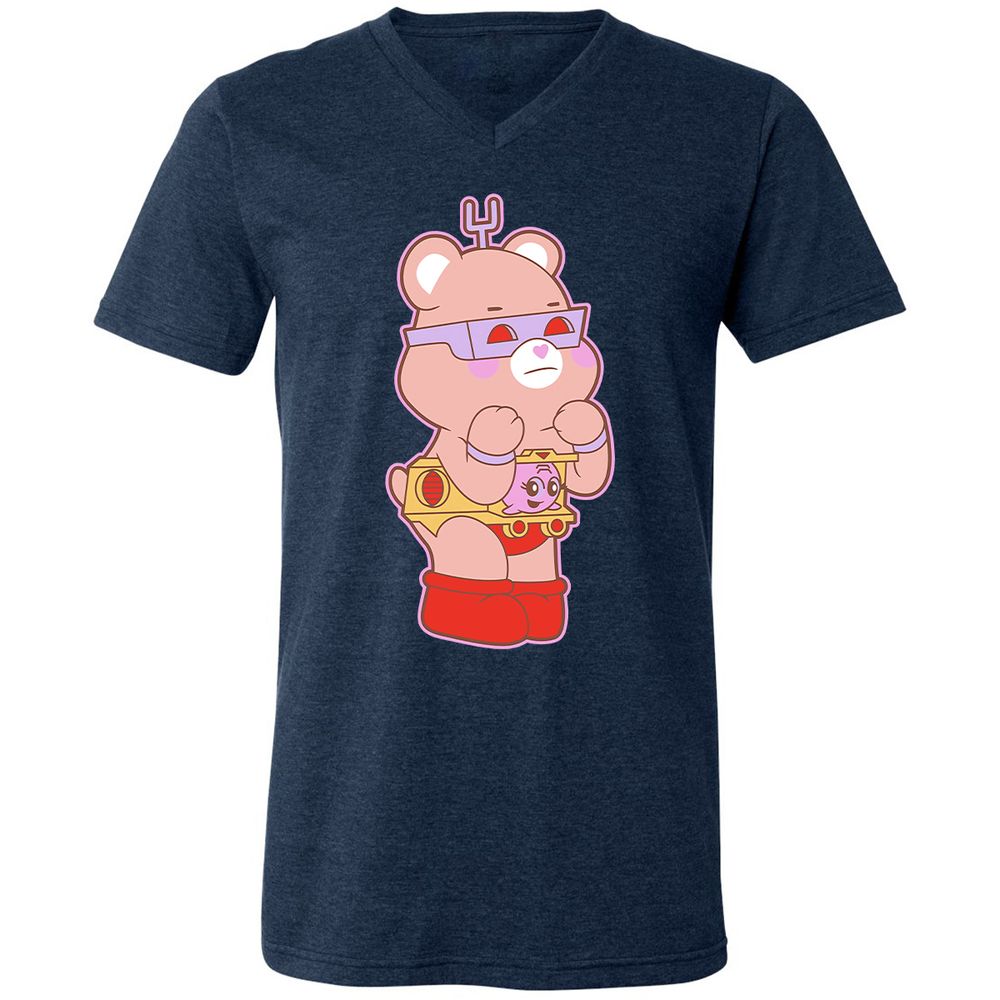Unisex V-Neck T-Shirt - CVWBE8SS - Heather Navy - 15