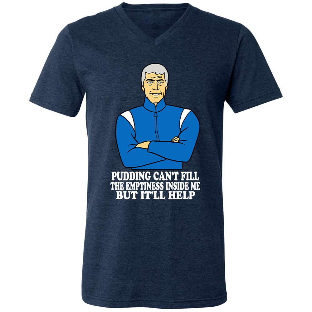 Unisex V-Neck T-Shirt - VR7EXQRH - Heather Navy - 15