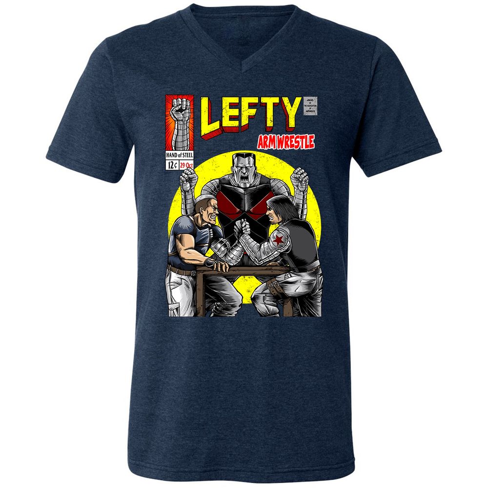 Unisex V-Neck T-Shirt - VCAPWR15 - Heather Navy - 15