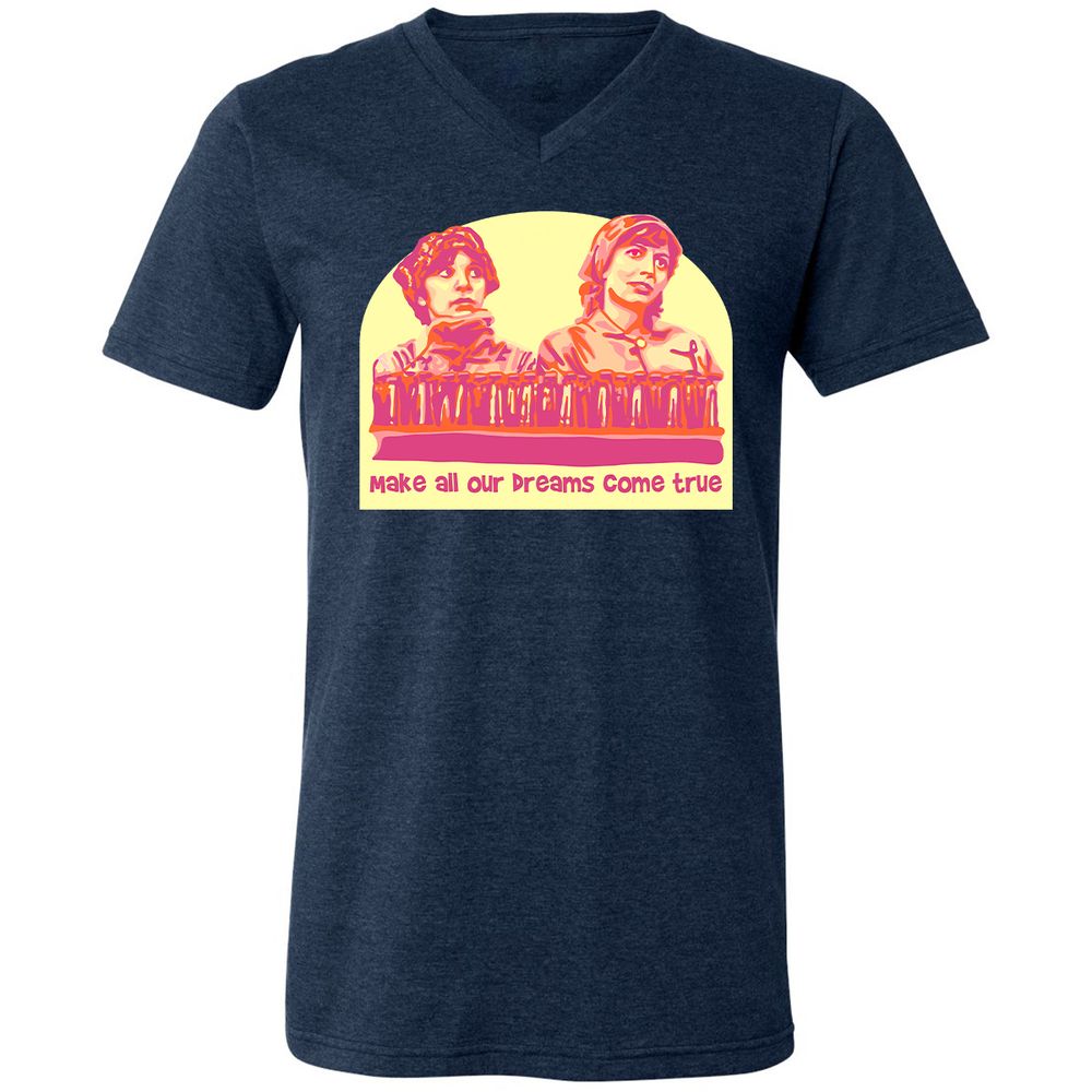 Unisex V-Neck T-Shirt - 3KA91UEZ - Heather Navy - 15