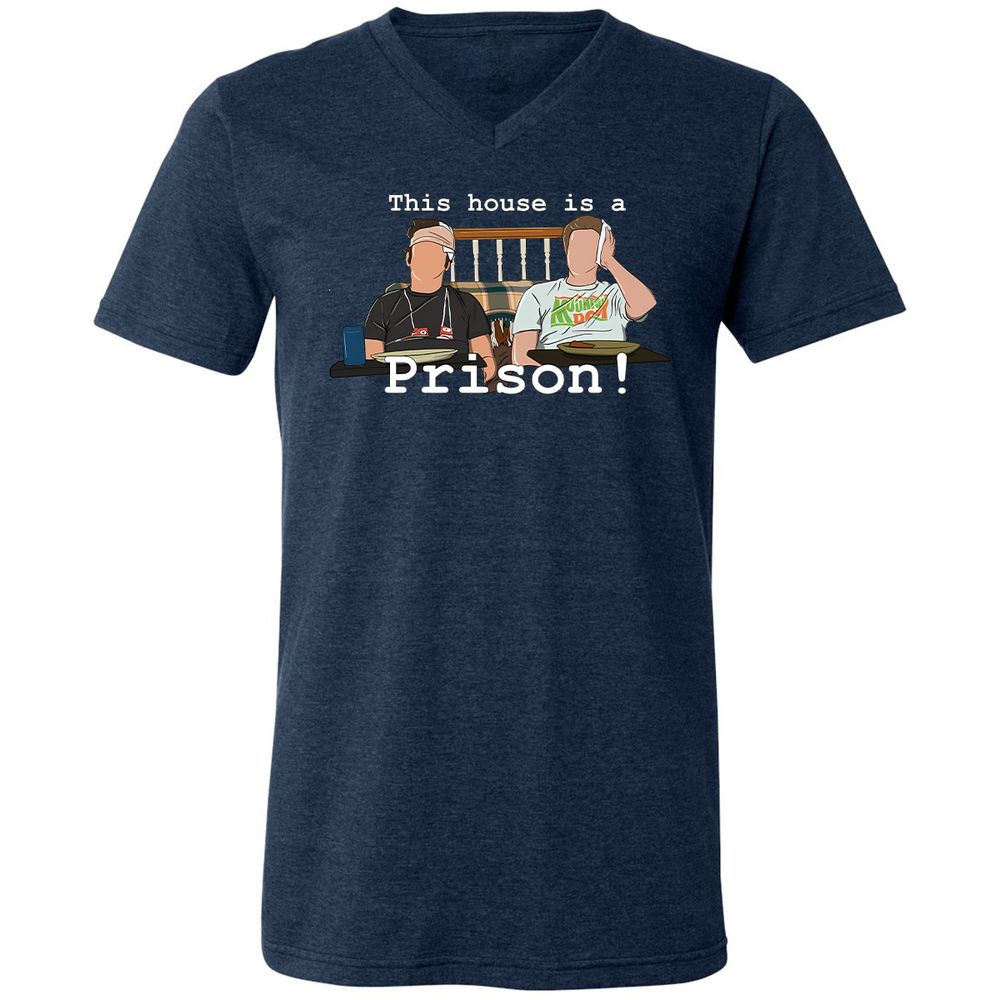 Unisex V-Neck T-Shirt - 2W476TUU - Heather Navy - 15