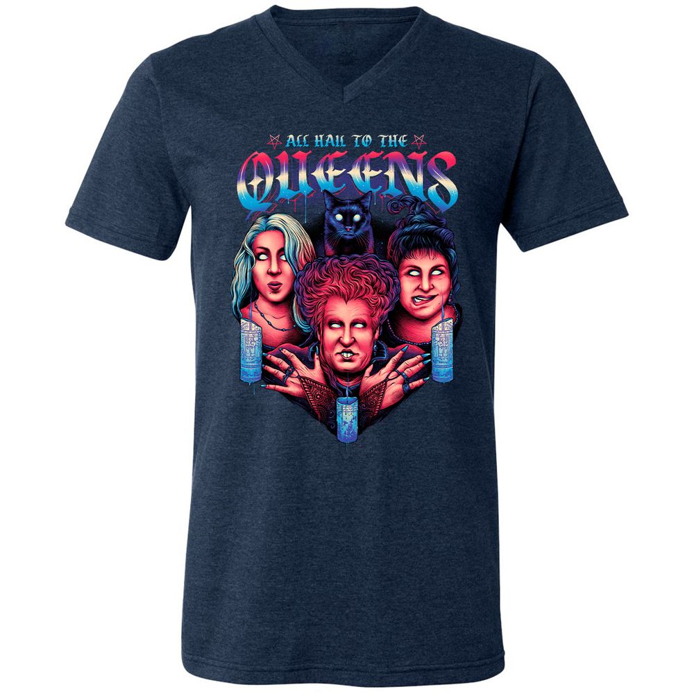 Unisex V-Neck T-Shirt - J1175HYR - Heather Navy - 15