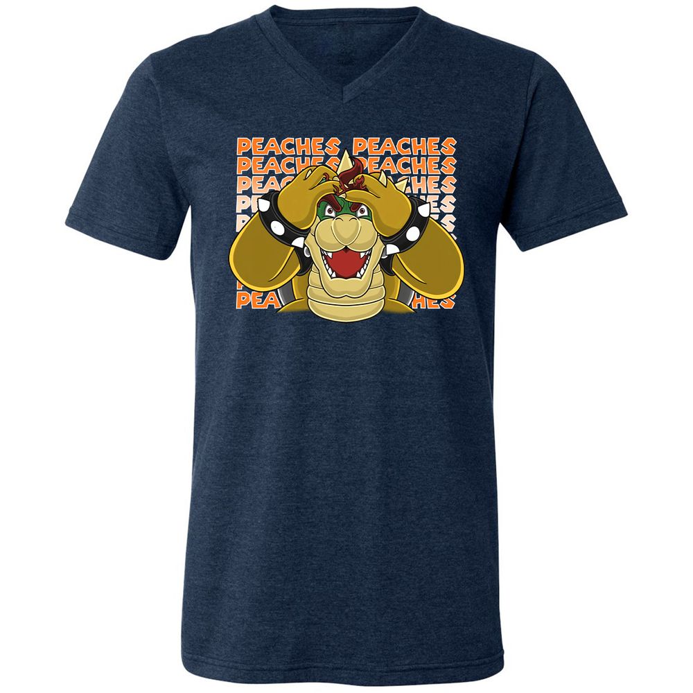 Unisex V-Neck T-Shirt - 192EKZG8 - Heather Navy - 15