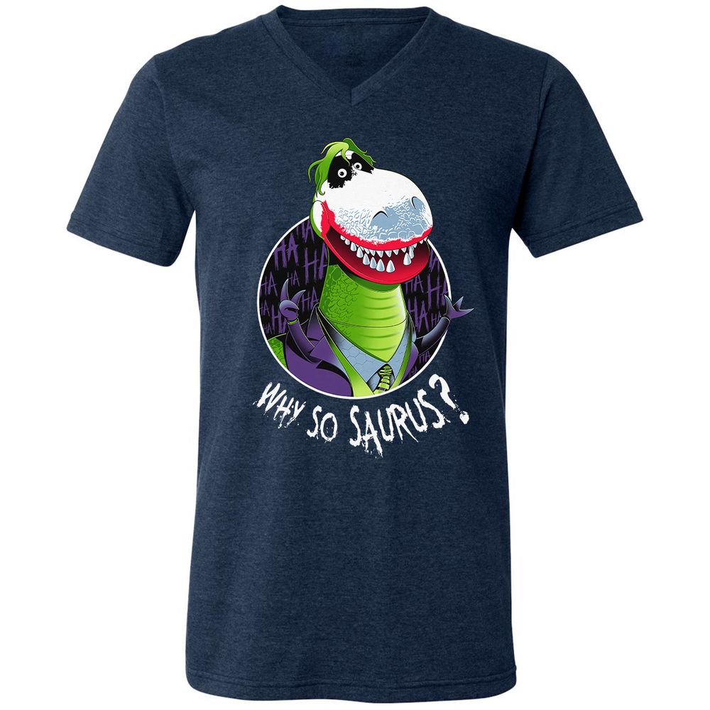 Unisex V-Neck T-Shirt - K9W2TSJ5 - Heather Navy - 15