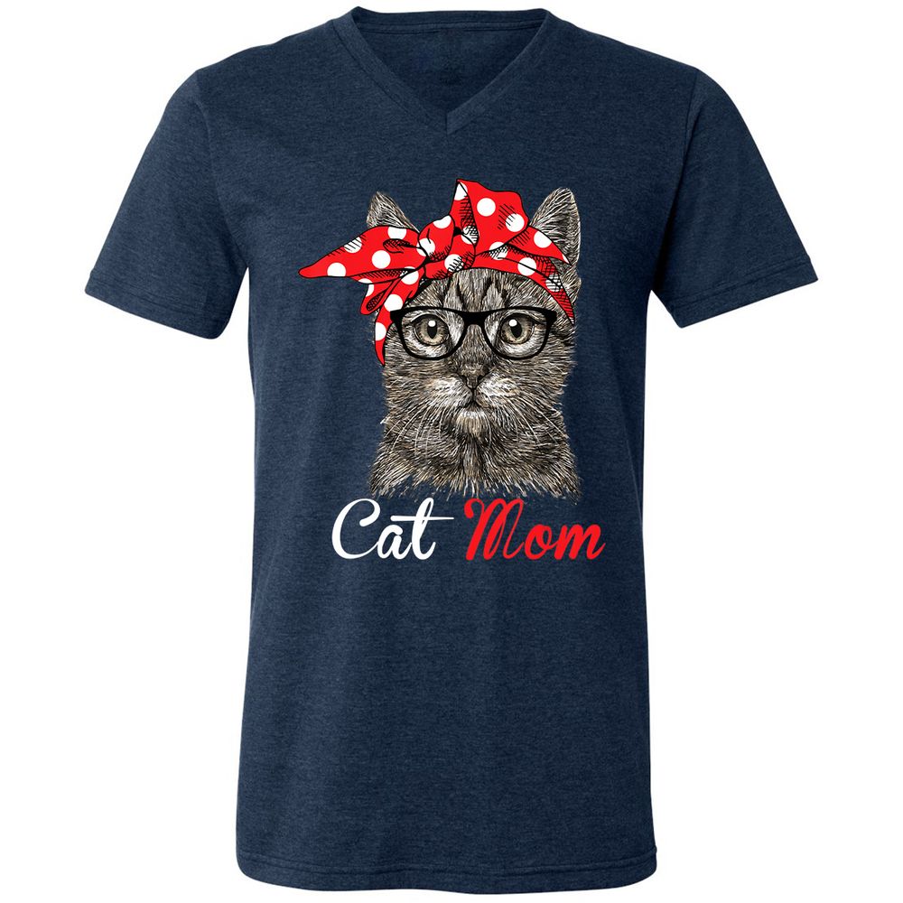 Unisex V-Neck T-Shirt - S22XK3S3 - Heather Navy - 15