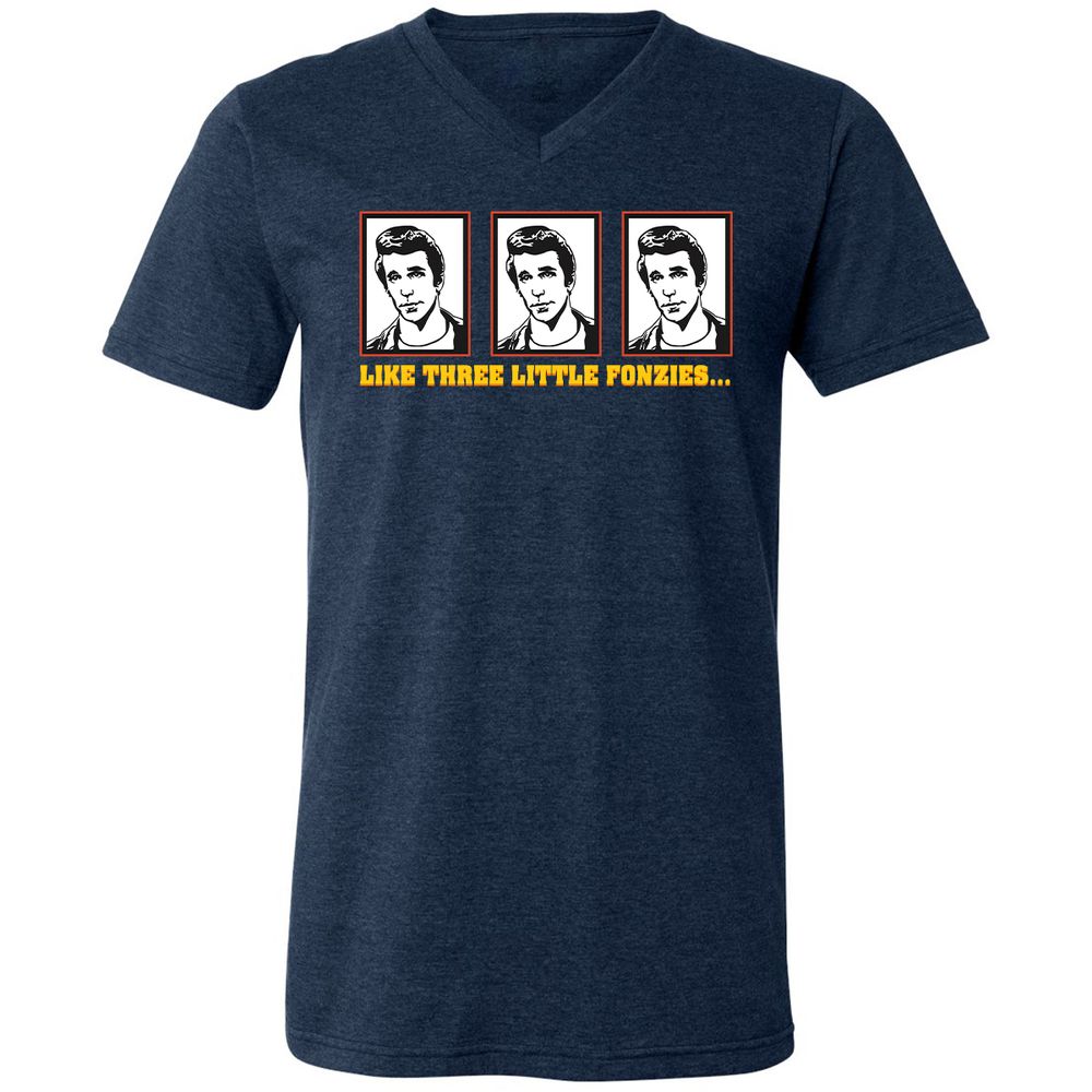 Unisex V-Neck T-Shirt - 62GSQDCQ - Heather Navy - 15