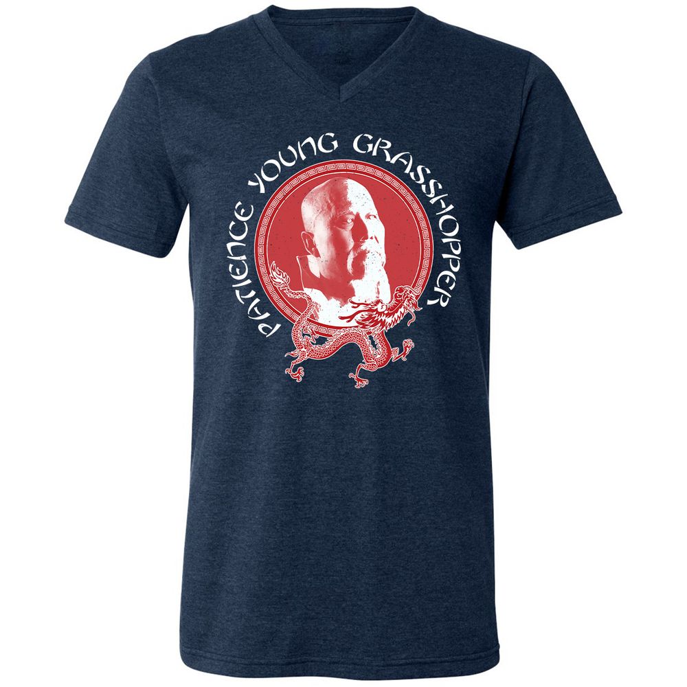 Unisex V-Neck T-Shirt - B97P5EHN - Heather Navy - 15