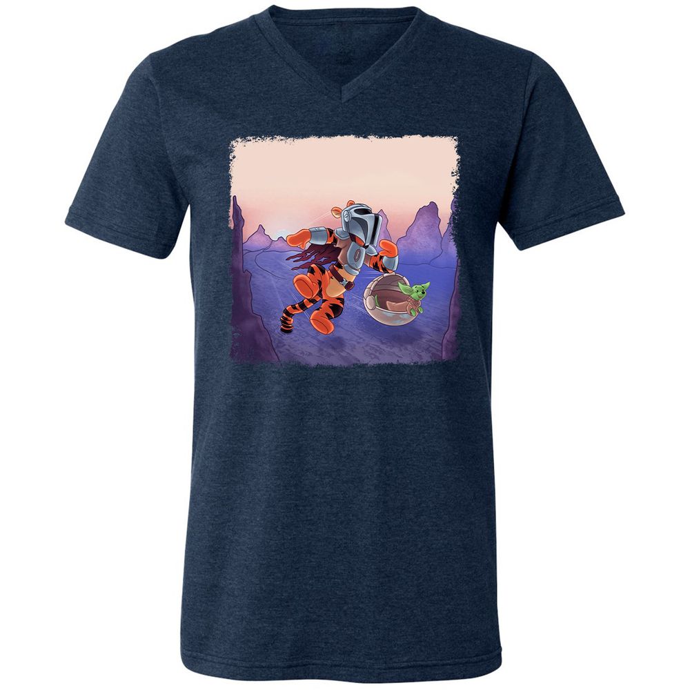 Unisex V-Neck T-Shirt - 38JYX5VU - Heather Navy - 15