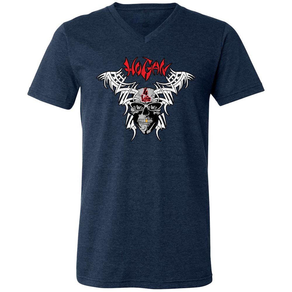Unisex V-Neck T-Shirt - QKHZQ6EX - Heather Navy - 15
