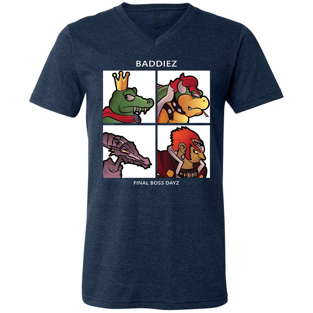 Unisex V-Neck T-Shirt - CYHCPR1G - Heather Navy - 15