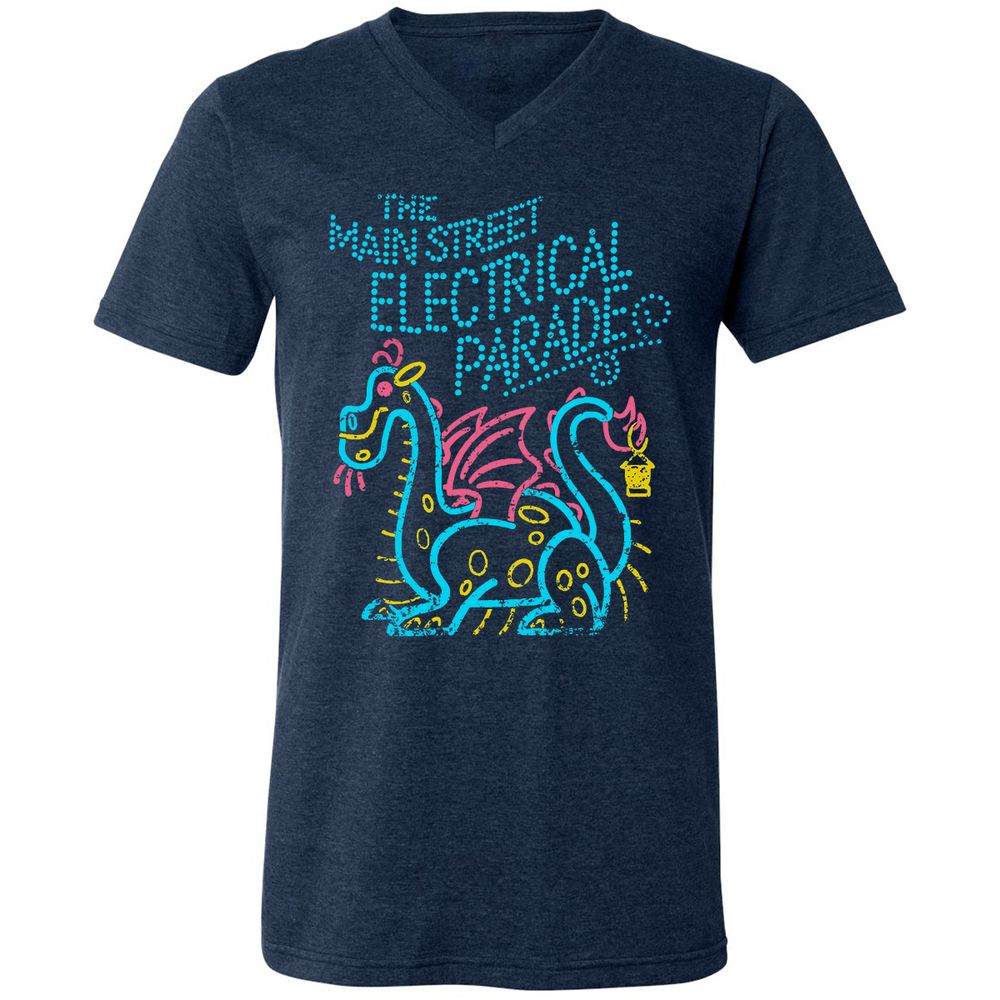 Unisex V-Neck T-Shirt - VZWEMK35 - Heather Navy - 15