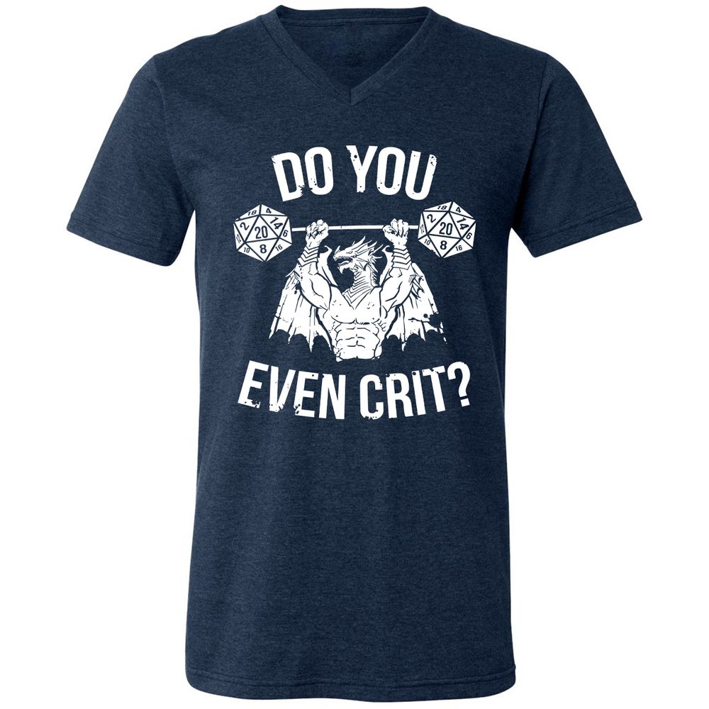 Unisex V-Neck T-Shirt - 3RCFPYMF - Heather Navy - 15