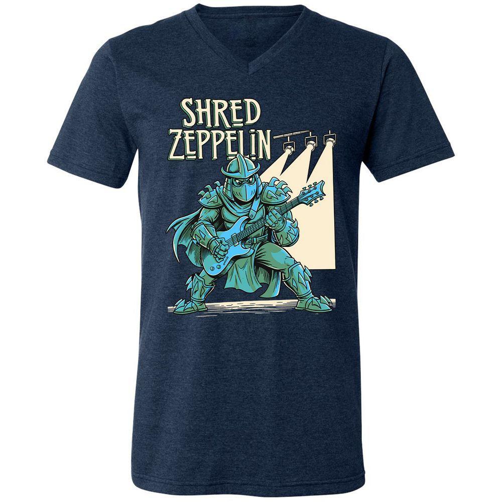 Unisex V-Neck T-Shirt - ZDRYM5PZ - Heather Navy - 15