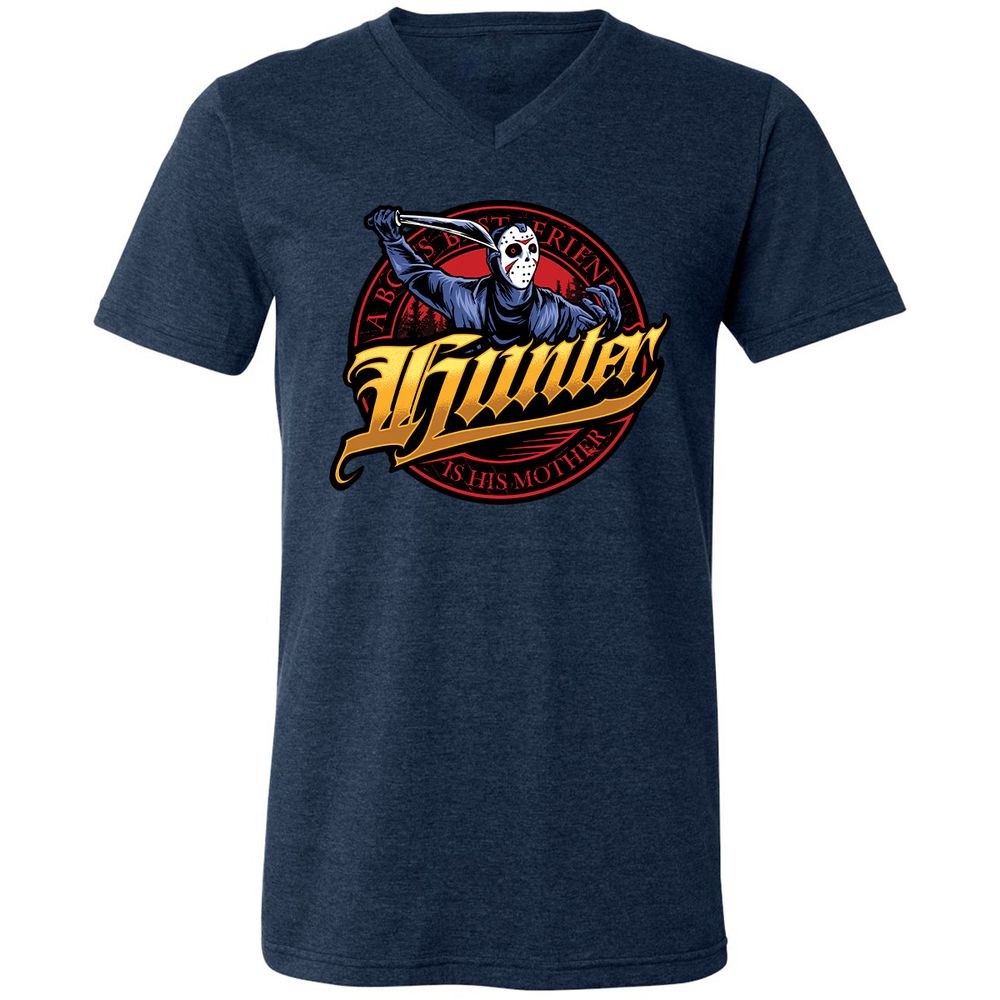 Unisex V-Neck T-Shirt - VP31ZNWY - Heather Navy - 15