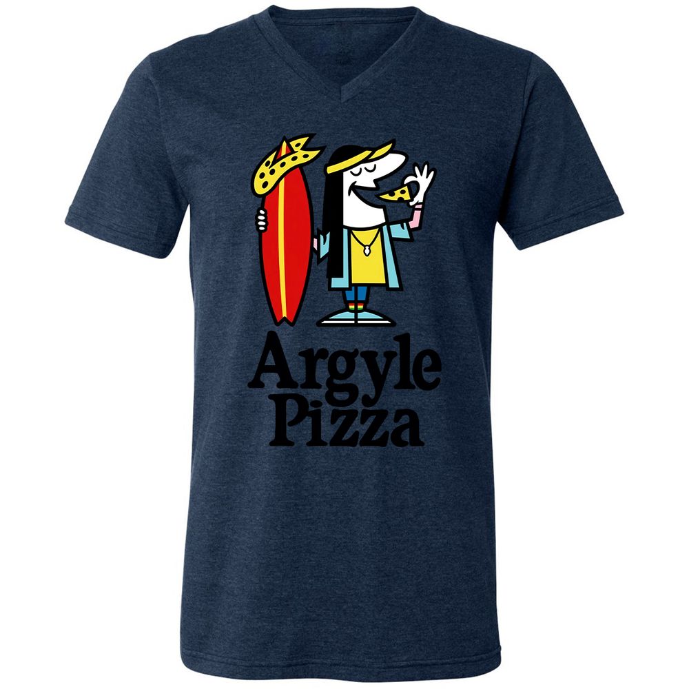 Unisex V-Neck T-Shirt - LXGNRA4V - Heather Navy - 15