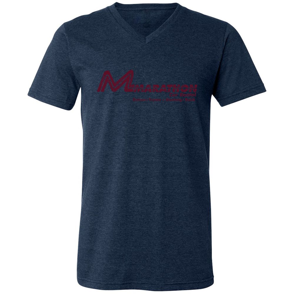 Unisex V-Neck T-Shirt - L6JBT89W - Heather Navy - 15