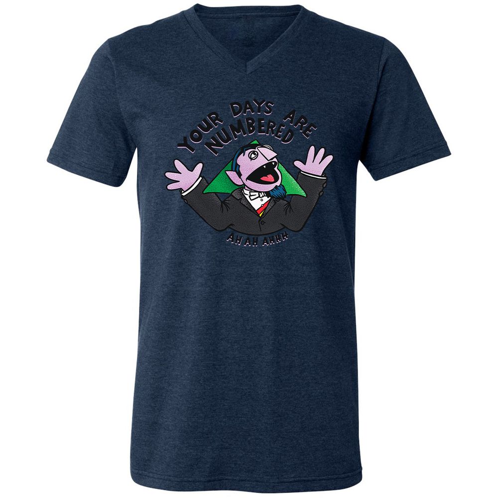 Unisex V-Neck T-Shirt - GC3J2AXV - Heather Navy - 15