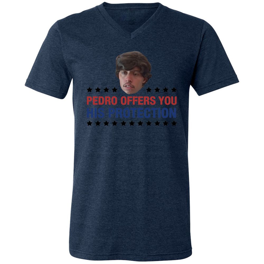 Unisex V-Neck T-Shirt - ABD3UGYG - Heather Navy - 15