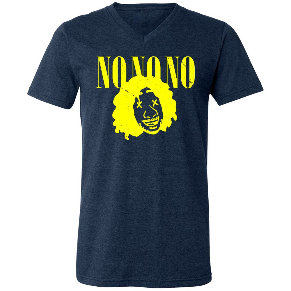Unisex V-Neck T-Shirt - KUMC9B4Q - Heather Navy - 15