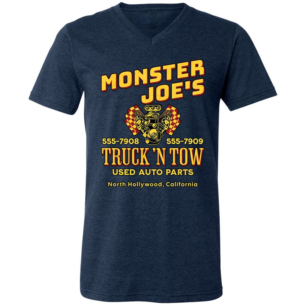 Unisex V-Neck T-Shirt - CDTQDTW2 - Heather Navy - 15