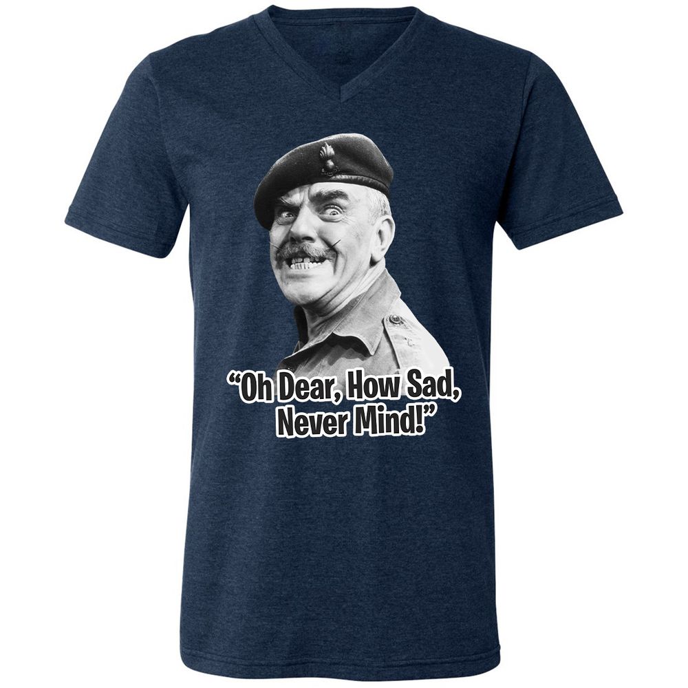 Unisex V-Neck T-Shirt - HNMRFRZ8 - Heather Navy - 15