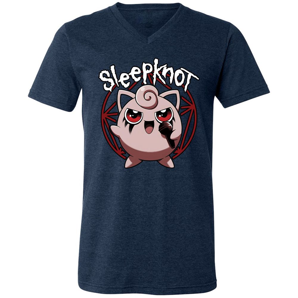 Unisex V-Neck T-Shirt - 26JN4E82 - Heather Navy - 15