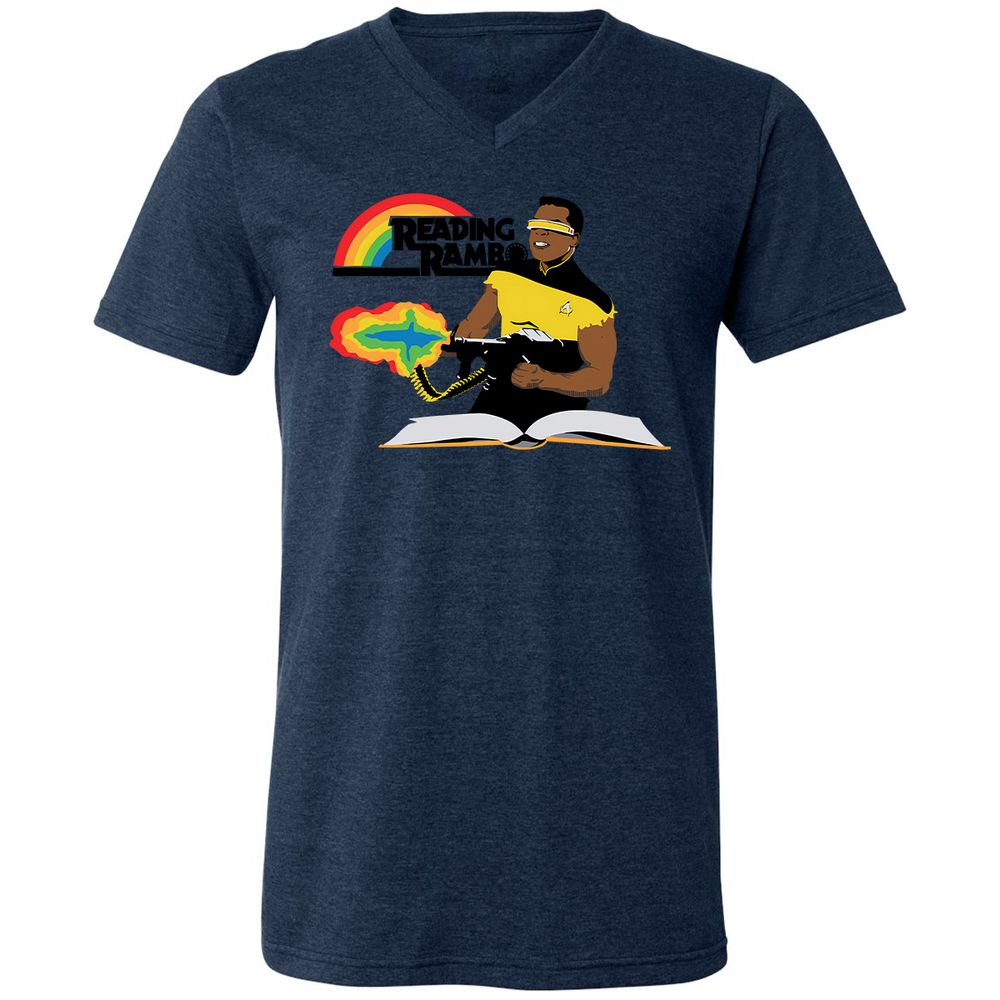 Unisex V-Neck T-Shirt - 3R282ZJA - Heather Navy - 15