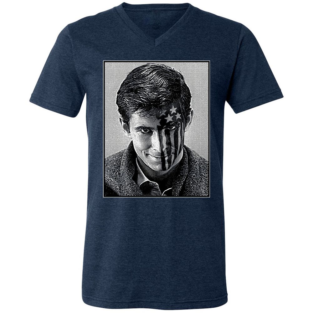 Unisex V-Neck T-Shirt - 3LGJZ4EC - Heather Navy - 15